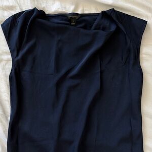 Banana Republic Navy Cap-Sleeve Blouse